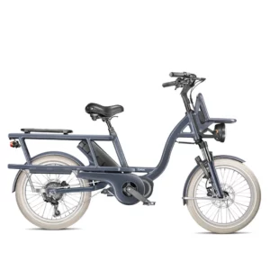 Vélo électrique modèle Nordik couleur ardoise, vue de profil.